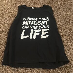 Black Graphic Tank Top